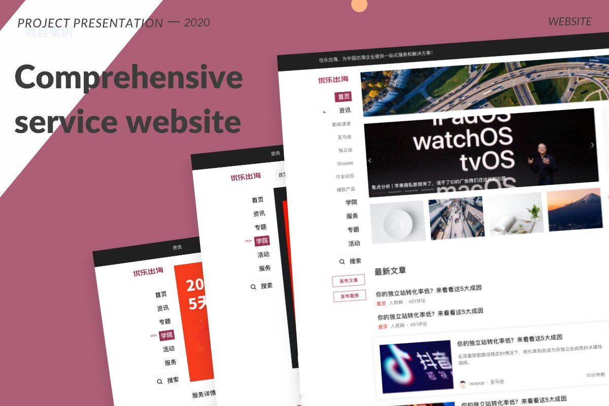 Cross-mirror e-commerce comprehensive service website